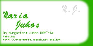 maria juhos business card